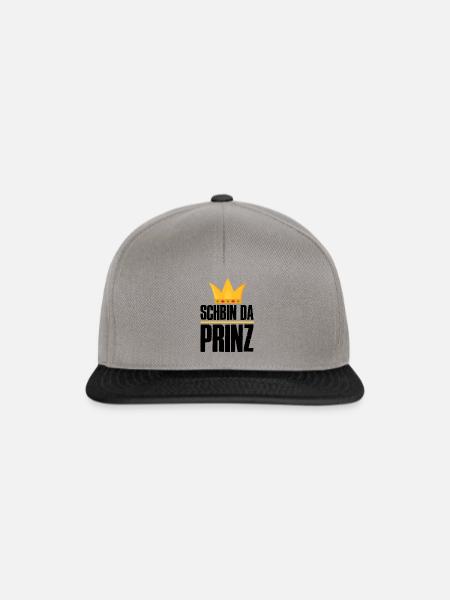 Schbin da Prinz - Snapback Cap - Graphit/Schwarz