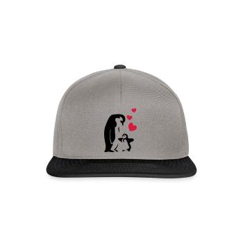 Pingouin papa / maman - bébé - Casquette snapback - gris graphite/noir - Devant