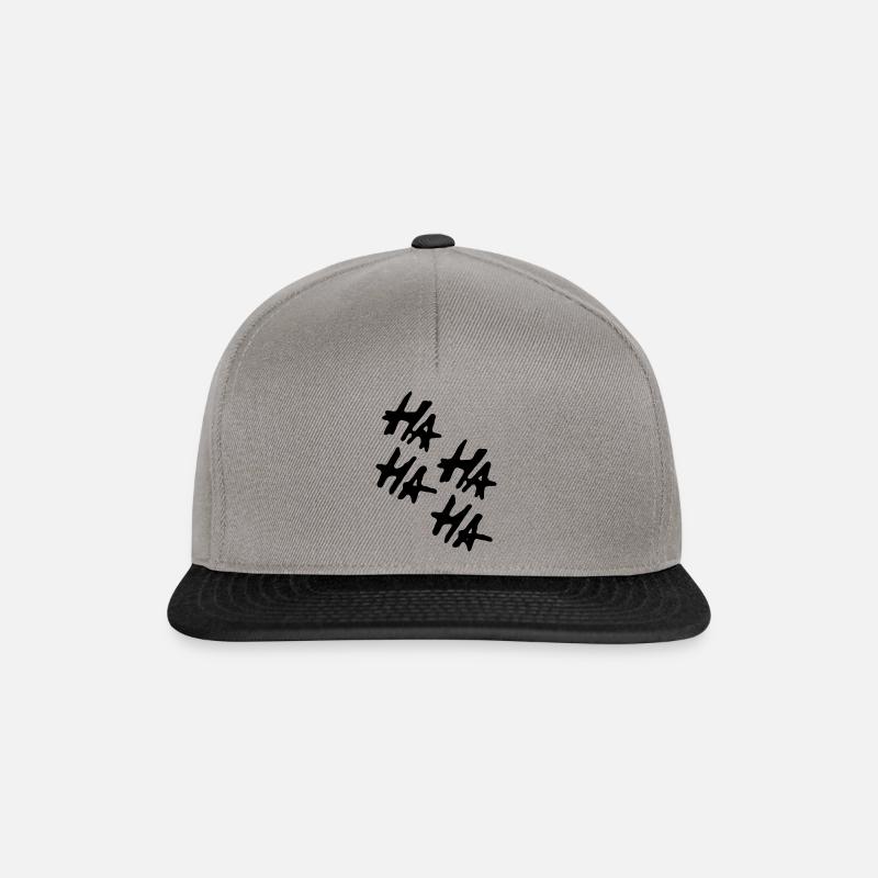 HAHA HAHA - Snapback Cap - graphite/black