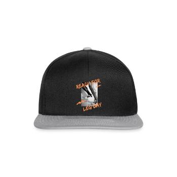 Ready for leg day cadeau original musculation - Casquette snapback - noir/gris - Devant