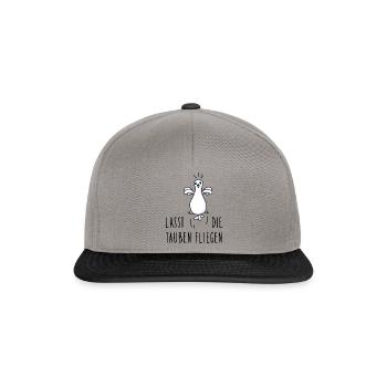 Taube für den Frieden - Snapback Cap - Graphit/Schwarz - Vorne
