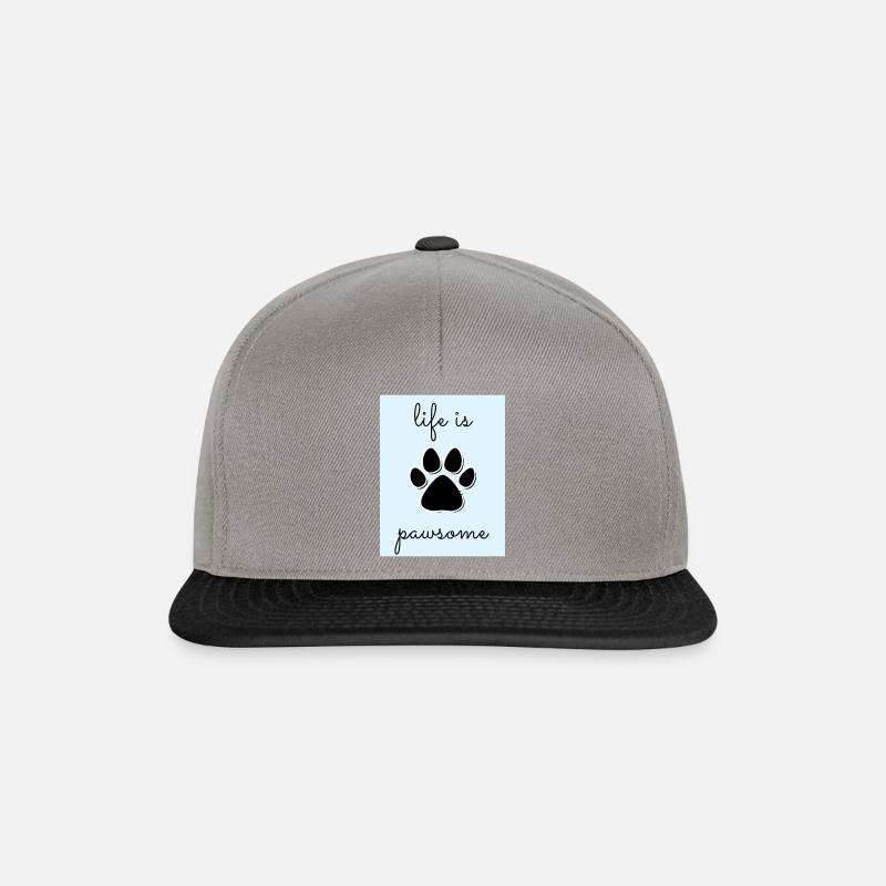 Pawsome Life - Snapback Cap - Graphit/Schwarz