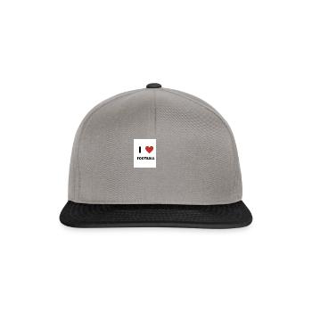 I LOVE FOOTBALL - Snapback Cap - Graphit/Schwarz - Vorne