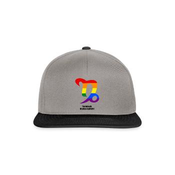 Sternzeichen Steinbock Pride Design - Snapback Cap - Graphit/Schwarz - Vorne