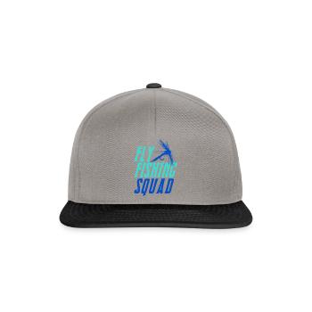 Fly Fishing Squad Fisherman Nature Hobby - Snapback Cap - graphite/black - Front
