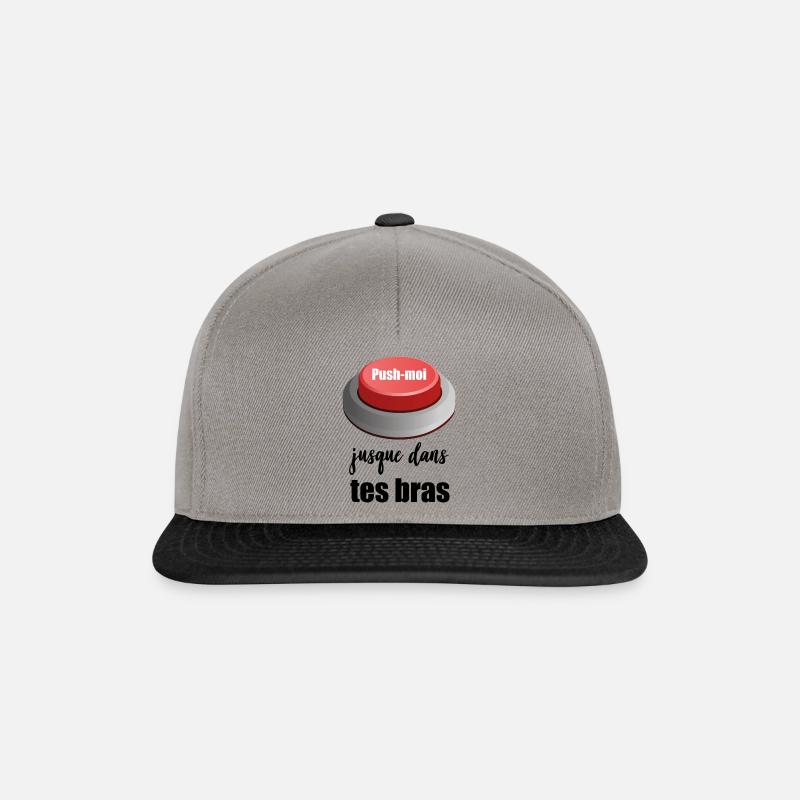 push moi dans tes bras - Casquette snapback - gris graphite/noir