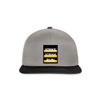 Strike - Scream Run The Office WIth meme - Snapback Cap - Graphit/Schwarz - Vorne