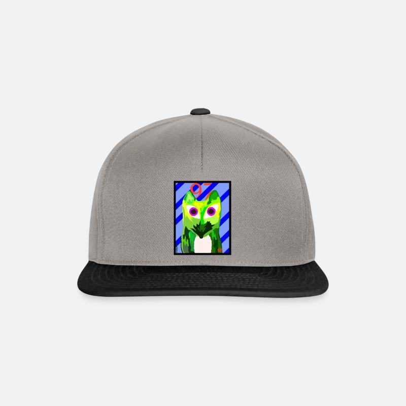 Malopium Foxart97 - Snapback Cap - Graphit/Schwarz