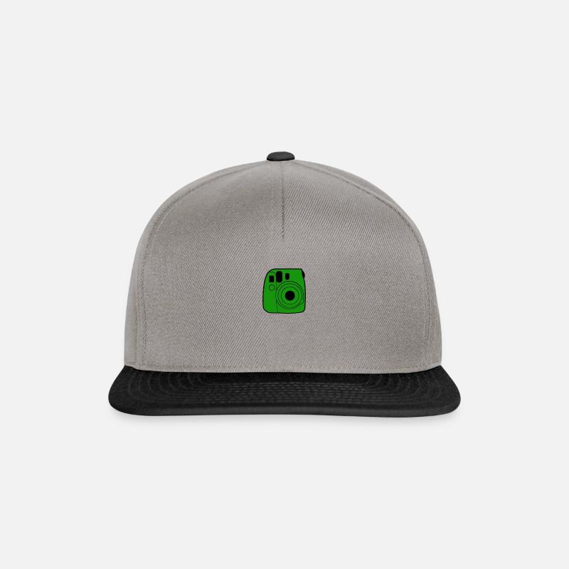Camera(Green) - Snapback Cap - graphite/black