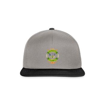 Ablenkt von Pflanzen Naturliebhaber Hobbygärtner - Snapback Cap - Graphit/Schwarz - Vorne