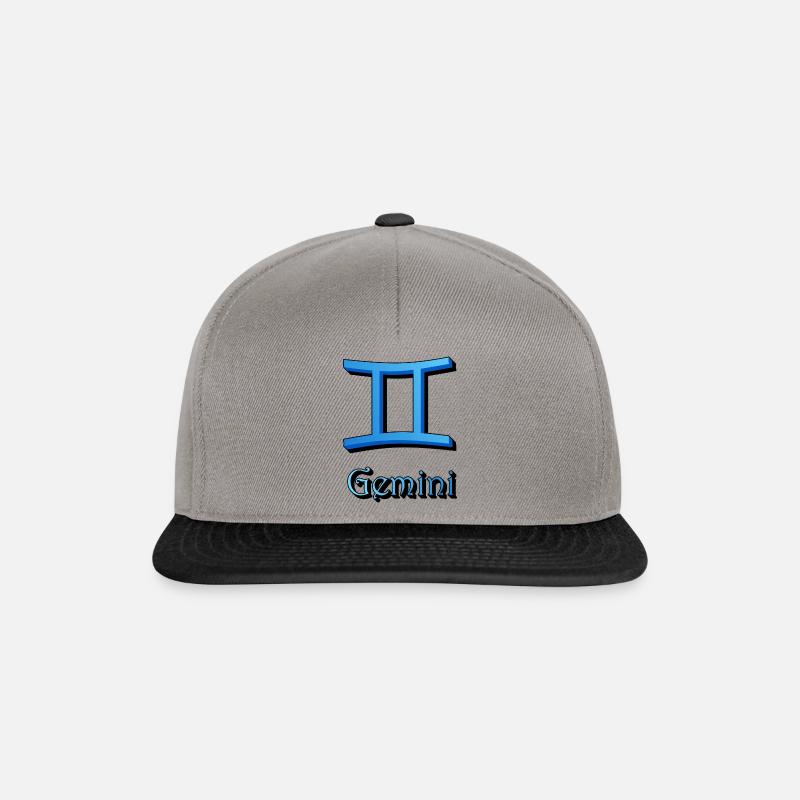 Zwillinge Sternzeichen - Snapback Cap - Graphit/Schwarz