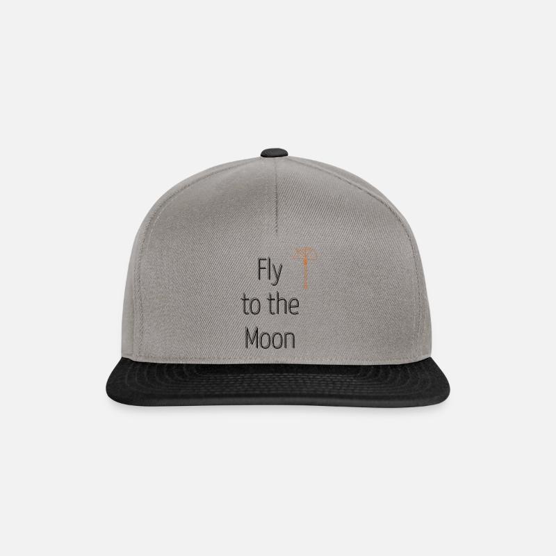 Fly to the Moon - Snapback Cap - Graphit/Schwarz