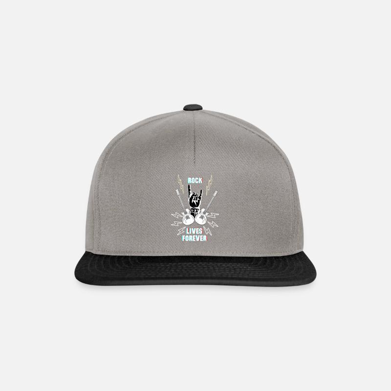 Rock liver Forever - Snapback Cap - graphite/black