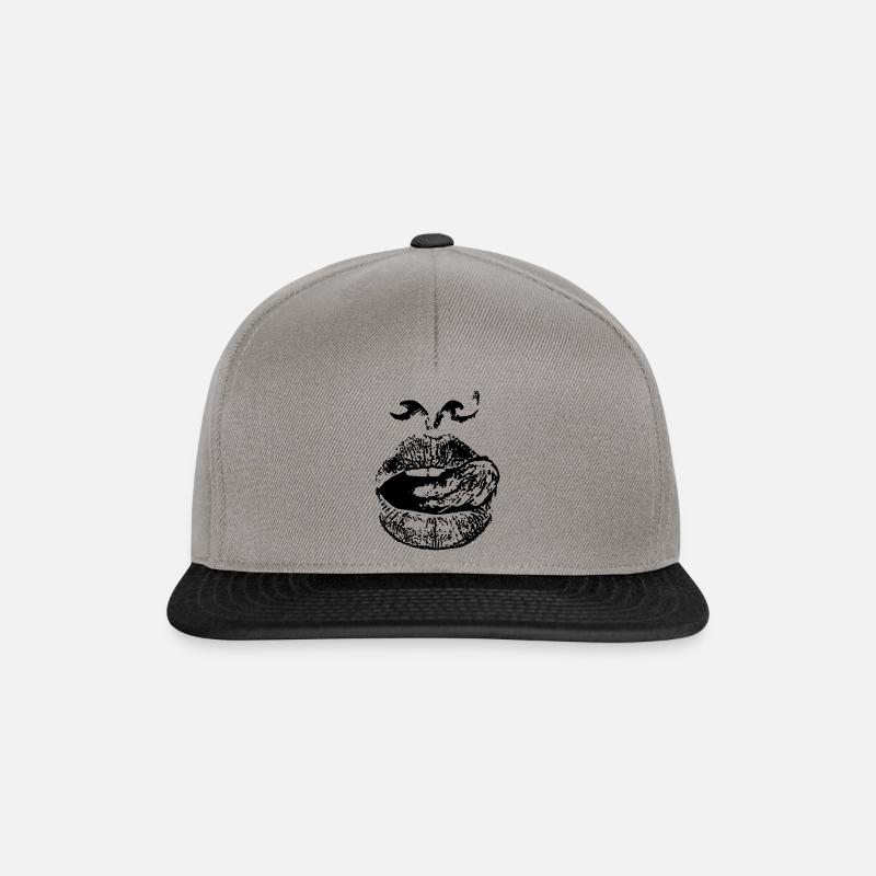 Licking Lips - Snapback Cap - Graphit/Schwarz