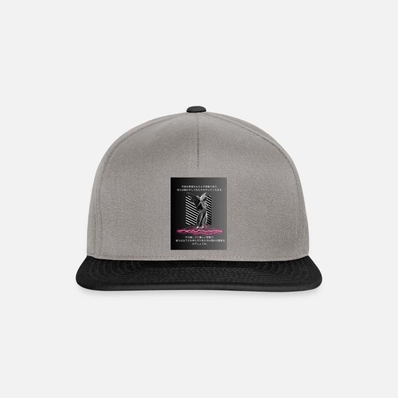 Engel design mit japanischen spruch - Snapback Cap - Graphit/Schwarz