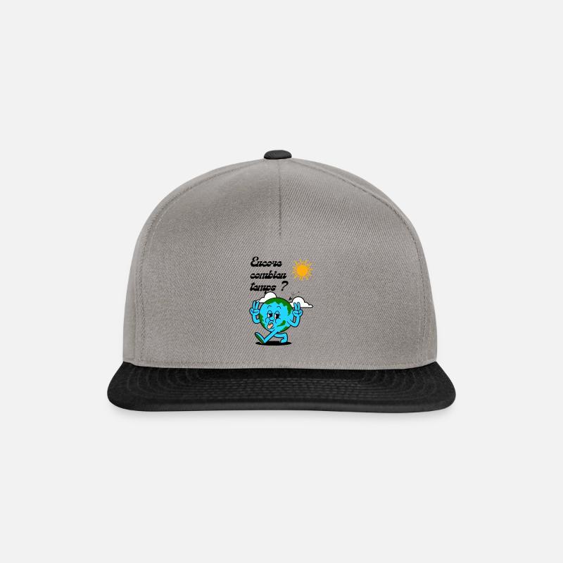monde - Casquette snapback - gris graphite/noir