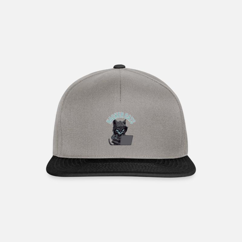 Hacker cats - Snapback Cap - graphite/black