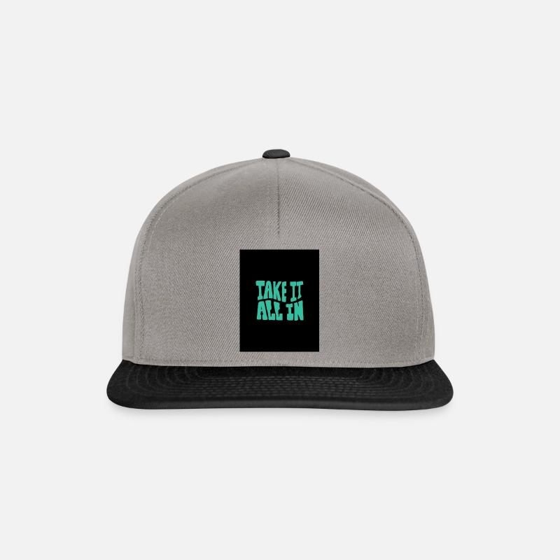 all in - Snapback Cap - Graphit/Schwarz