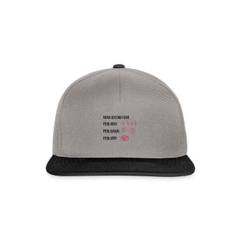 verliebt - Snapback Cap - Graphit/Schwarz - Vorne