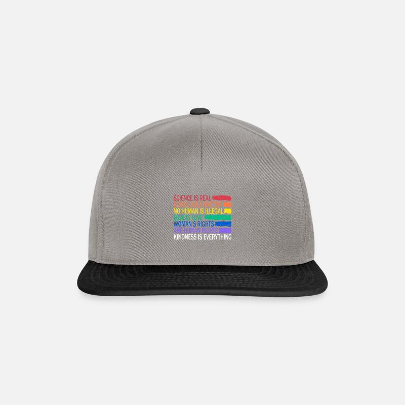 Rainbow Regenbogen Lesbe Pride LGBTQ Kleidung Mann - Snapback Cap - Graphit/Schwarz