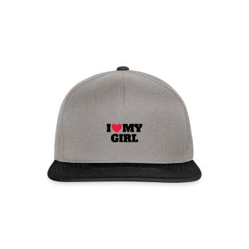 I Love My Girl - Snapback Cap - Graphit/Schwarz - Vorne