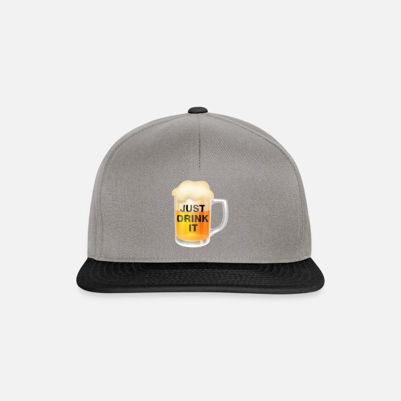 Bierglas - Snapback Cap - Graphit/Schwarz