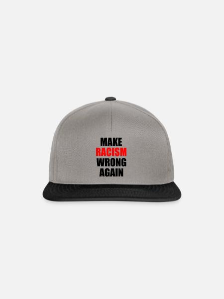make racism wrong again - Snapback Cap - Graphit/Schwarz