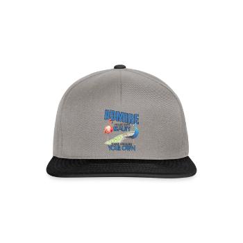 Admire Someone Else's Beauty ➢ Flamingo Peacock - Snapback Cap - graphite/black - Front