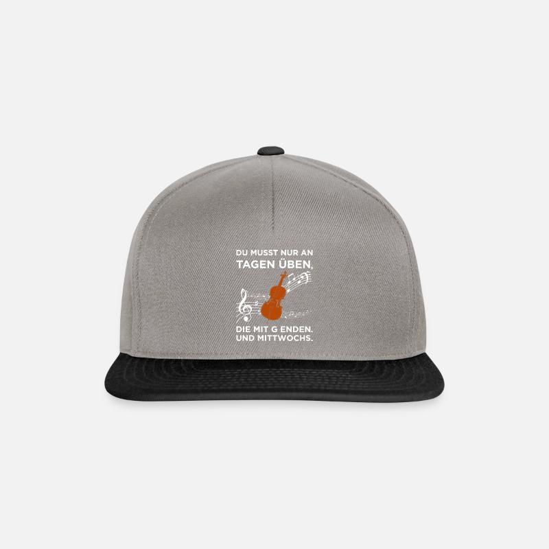 Du musst nur an Tagen üben, - Cello Cellisten - Snapback Cap - Graphit/Schwarz