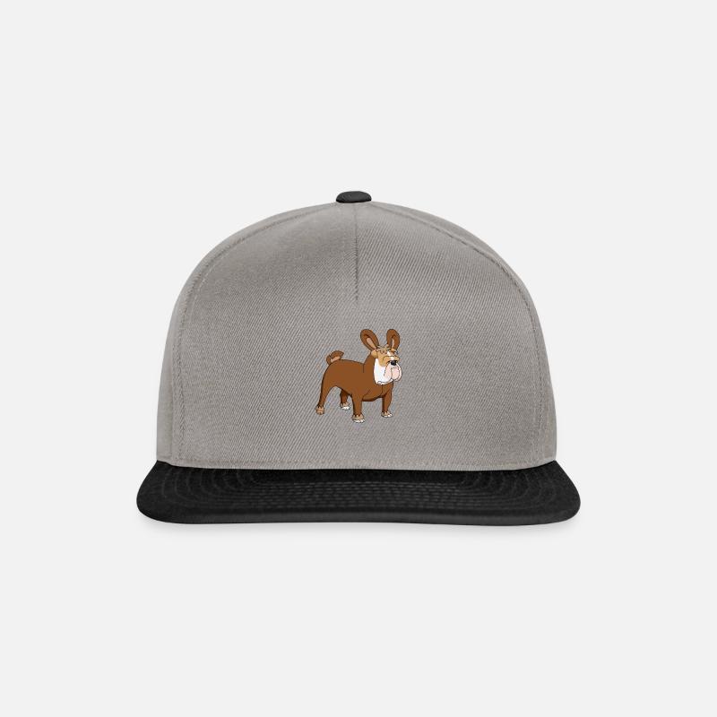 Bulldog in a bunny costume - easter bunny easter - Snapback Cap - graphite/black