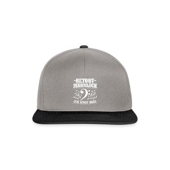 Souligne le masculin - Je chante basse ! Chorale chorale - Casquette snapback - gris graphite/noir - Devant