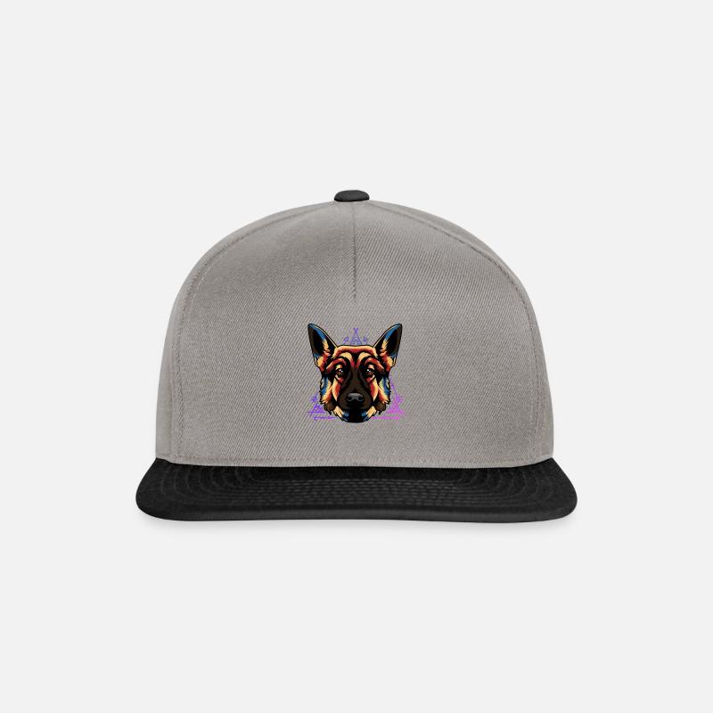 Deutscher Schäferhund - Snapback Cap - Graphit/Schwarz
