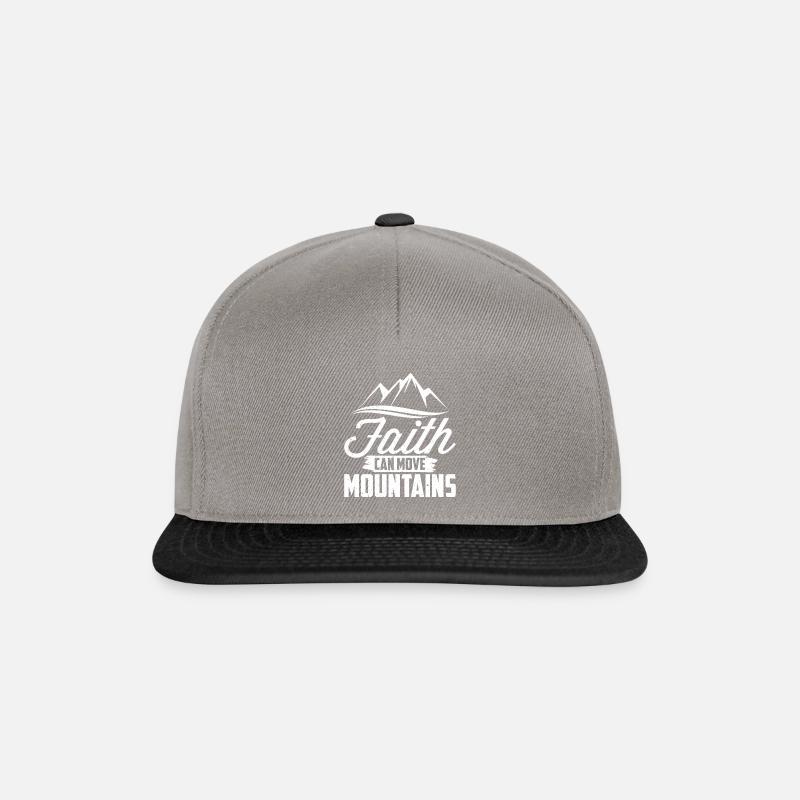 Faith Can Move Mountains Inspirational Motivation - Snapback Cap - Graphit/Schwarz