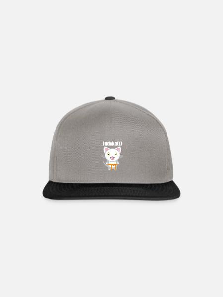 Judo Katze ! Geschenk Geschenkidee - Snapback Cap - Graphit/Schwarz
