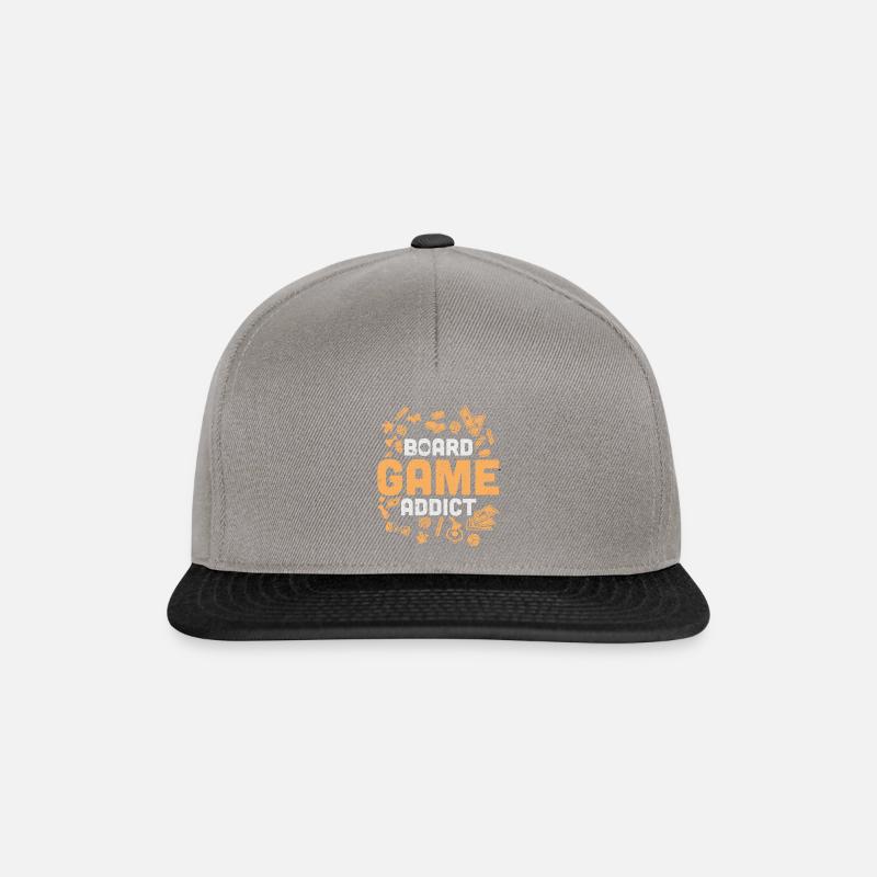 Board Game Addict Tabletop Gaming Geeky Nerd Gift - Snapback Cap - Graphit/Schwarz
