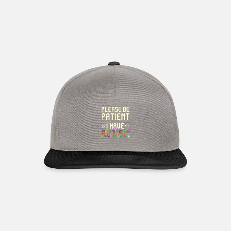 Please be Patient I have Autism Awareness Gift - Snapback Cap - Graphit/Schwarz