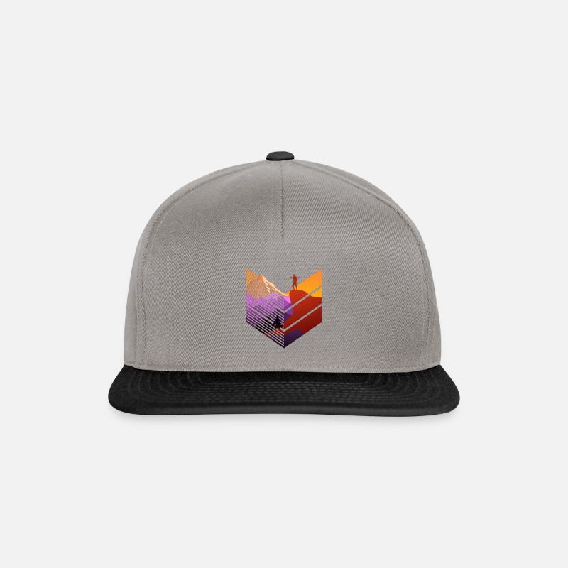 Bergsteiger Modern - Snapback Cap - Graphit/Schwarz