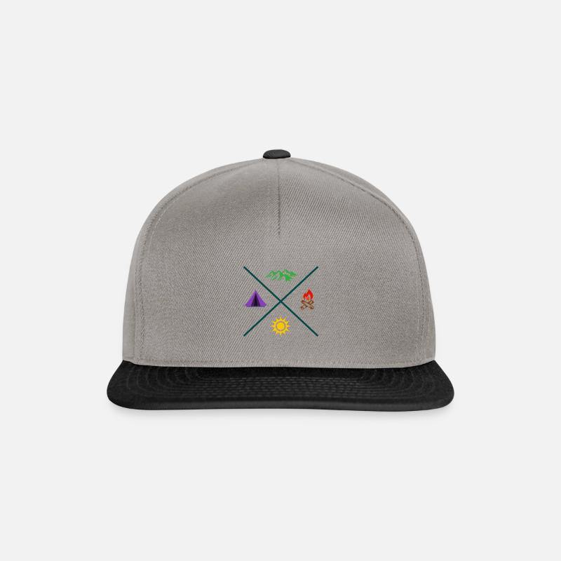camp - Casquette snapback - gris graphite/noir
