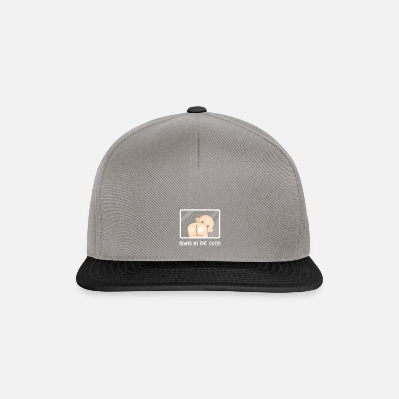 Schwangerschaft Schwanger Baby Geburt Geschenk - Snapback Cap - Graphit/Schwarz