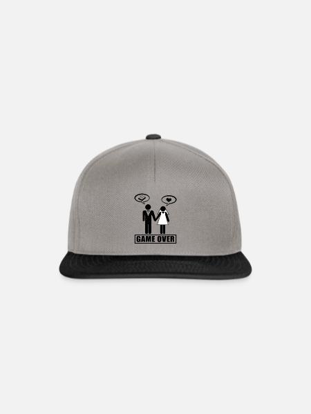 Game Over | Hochzeitsgeschenk Ehepaar ESC - Snapback Cap - Graphit/Schwarz