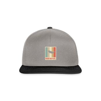 Narwhal Einhorn Meereseinhorn Wal Narwal Geschenk - Snapback Cap - Graphit/Schwarz - Vorne