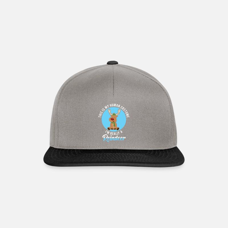 Das ist nur mein Menschenkostüm in echt bin ich .. - Snapback Cap - Graphit/Schwarz