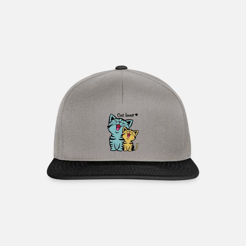 Katzenliebhaber - Snapback Cap - Graphit/Schwarz