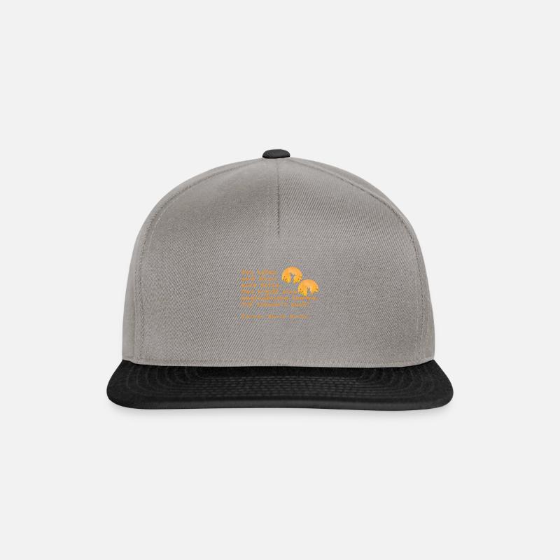 Rilke Katze T-Shirt, Geschenkidee, Katzenfreunde - Snapback Cap - Graphit/Schwarz