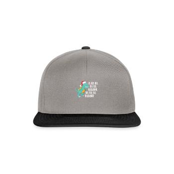 Dinosaurier Weihnachten - Snapback Cap - Graphit/Schwarz - Vorne