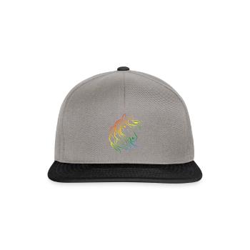 Pferde Pferd Pferdeliebe Reiten Reiterin Ausritt - Snapback Cap - Graphit/Schwarz - Vorne