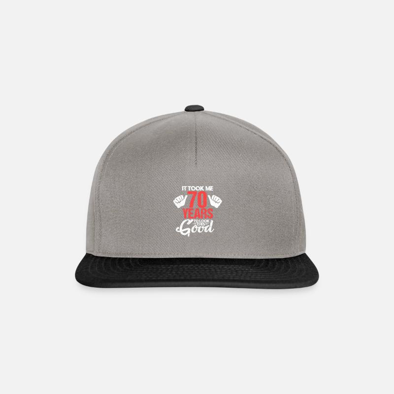 70 ans - Casquette snapback - gris graphite/noir