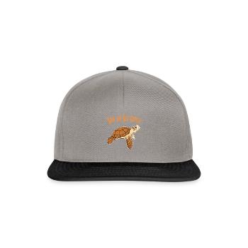Tortue d’eau vacances Seychelles - Casquette snapback - gris graphite/noir - Devant