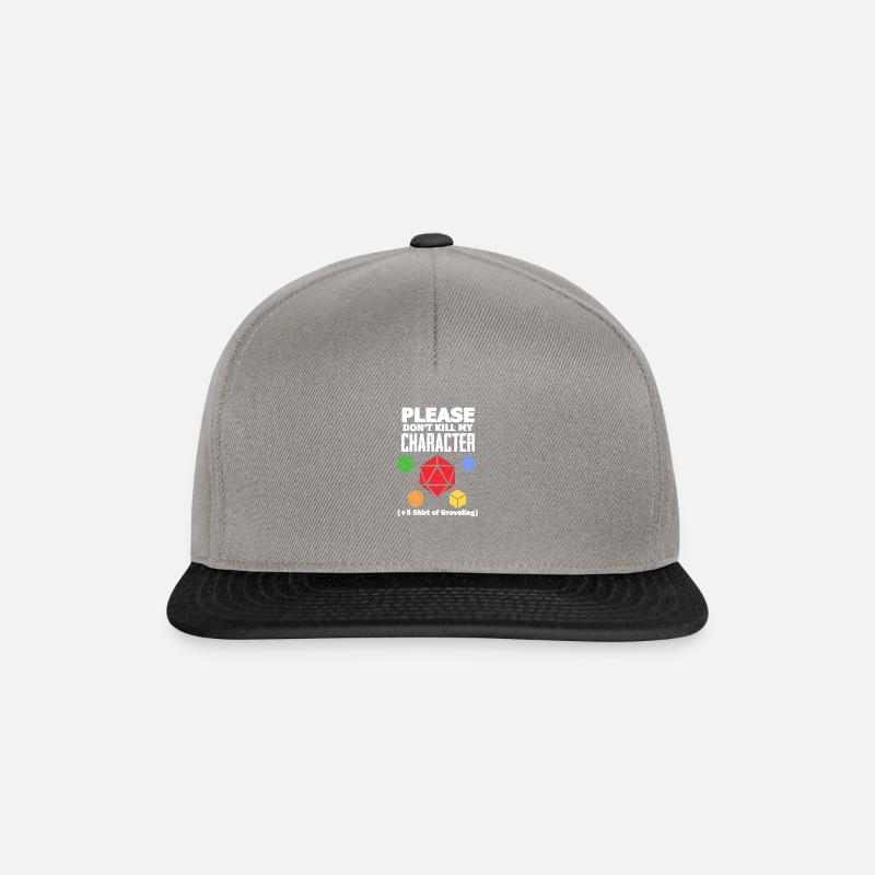 D20 - Casquette snapback - gris graphite/noir