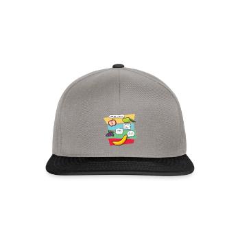 Funny fruits - Snapback Cap - graphite/black - Front